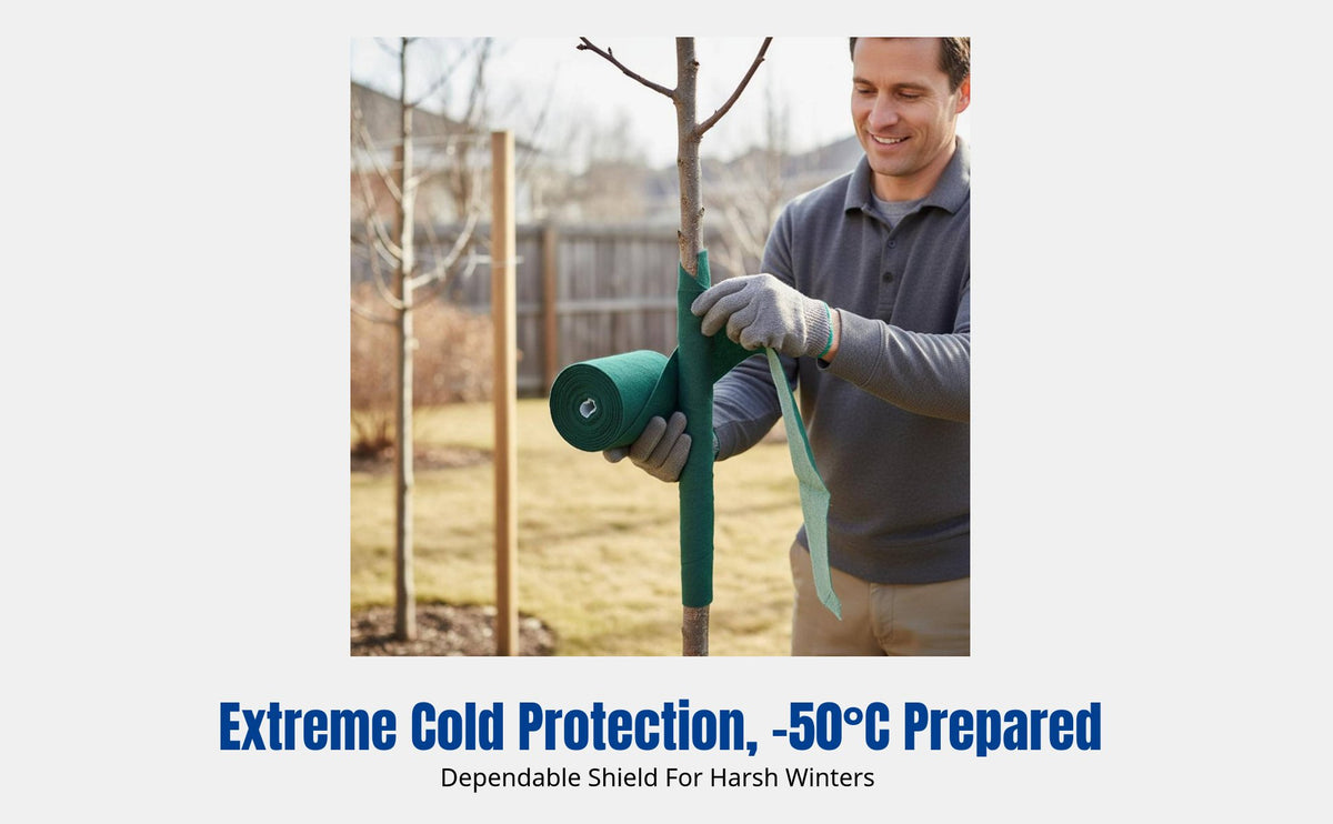 Outdoor Fruit Tree Frost Protection Wrap, Non-Woven Insulation Cloth, Tree Warming Strip, Multilevel Random Design