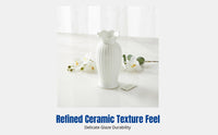 Ceramic Vase, Modern Minimalist Flower Holder, Cream Countertop Decor for Living Room, Elegant Home Accent