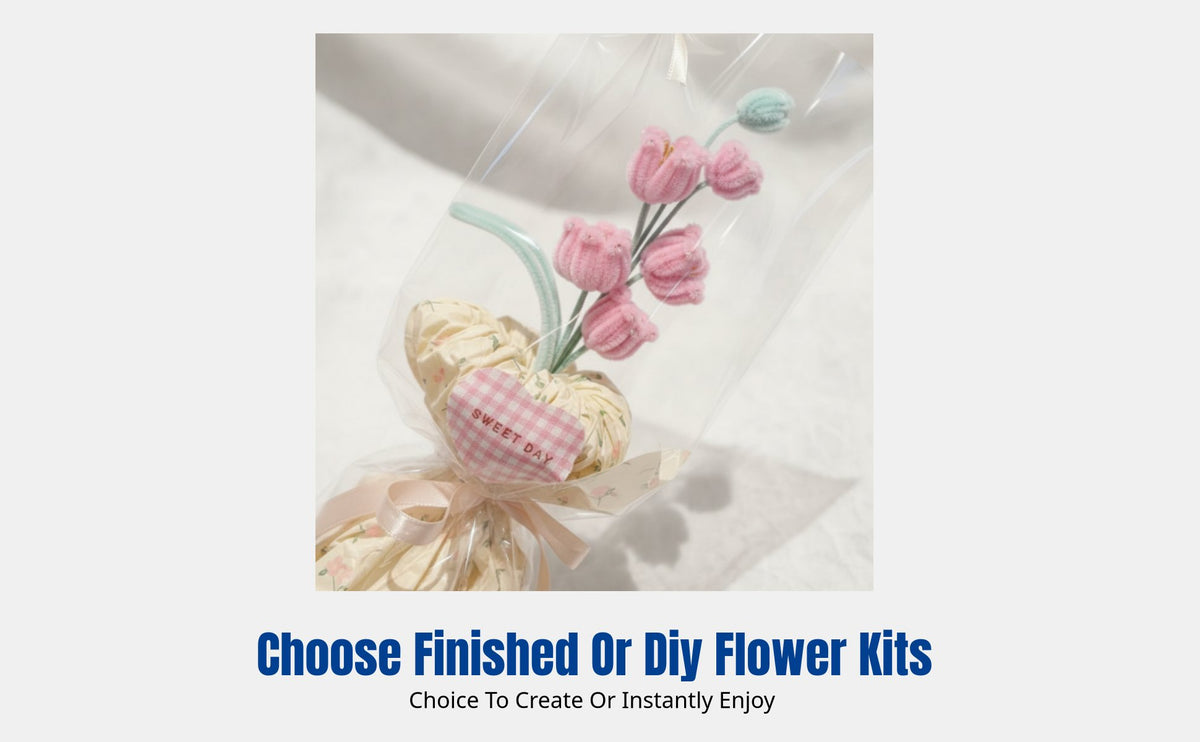 Lily of the Valley Arrangement, Handmade DIY Kit, Valentine's Gift, Customizable Finished or DIY