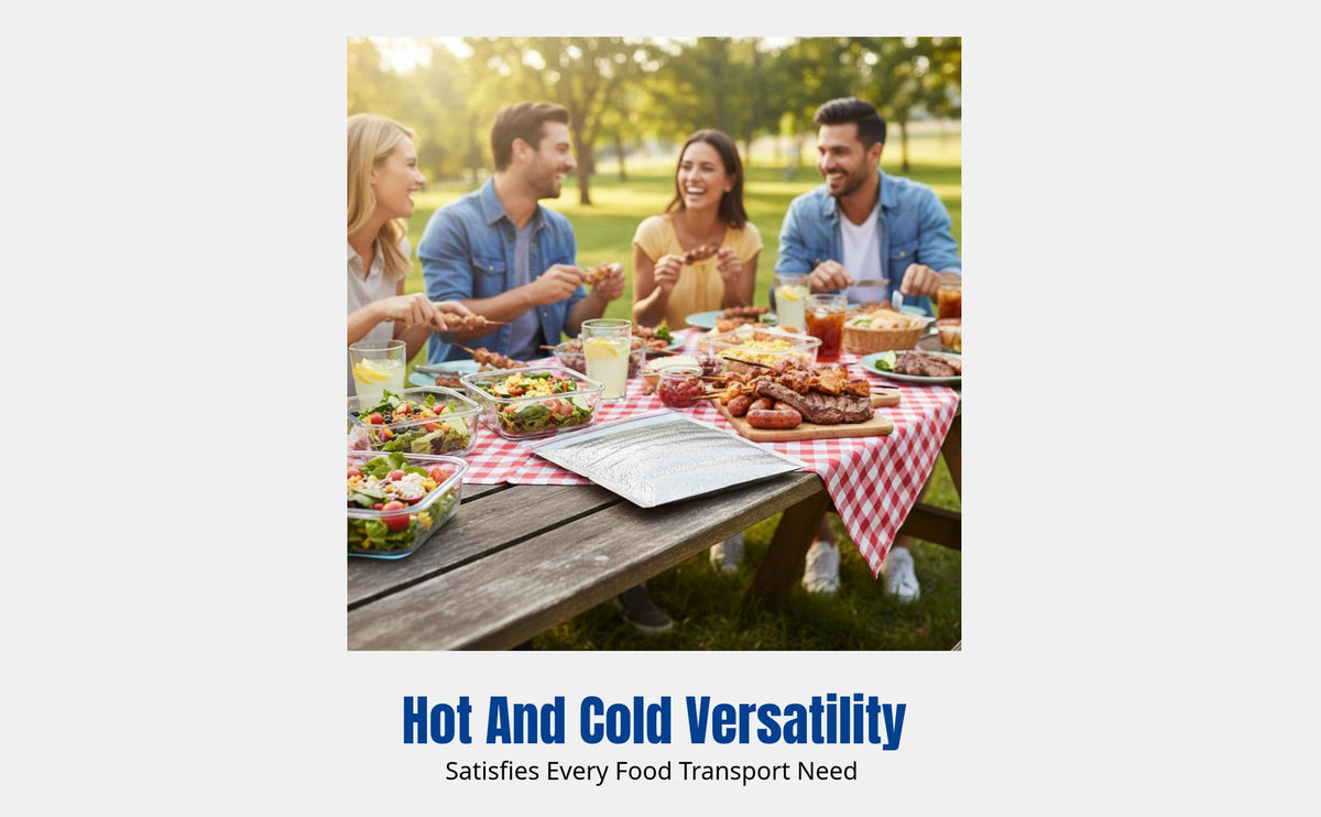 Thickened Aluminum Foil Cold Storage Bag, Disposable Insulated, Takeaway, BBQ, Food Delivery