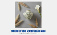 Vintage Ceramic Serene Vase, New Chinese Style Flower Arrangement, Water Cultivation, Living Room, Office, Desktop Decorative