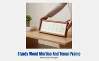 Hardwood Mortise and Tenon Picture Frame, Rectangular Multipanel Display, Landscape Painting, Six-Linked Frame, Gift for Family and Friends