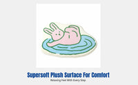Cute Bunny Rug, Plush Absorbent Non-Slip Mat, Korean Style, Bathroom, Bedroom, Soft Faux Cashmere