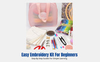 Embroidery Kit, Portable Handmade DIY Starter Set, Creative Fabric Embroidery Supplies