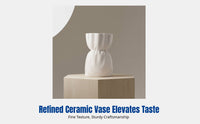Modern Ceramic Vase, Unique Countertop Decoration, Faux Flower Arrangement, Minimalist Living Room Centerpiece, Housewarming