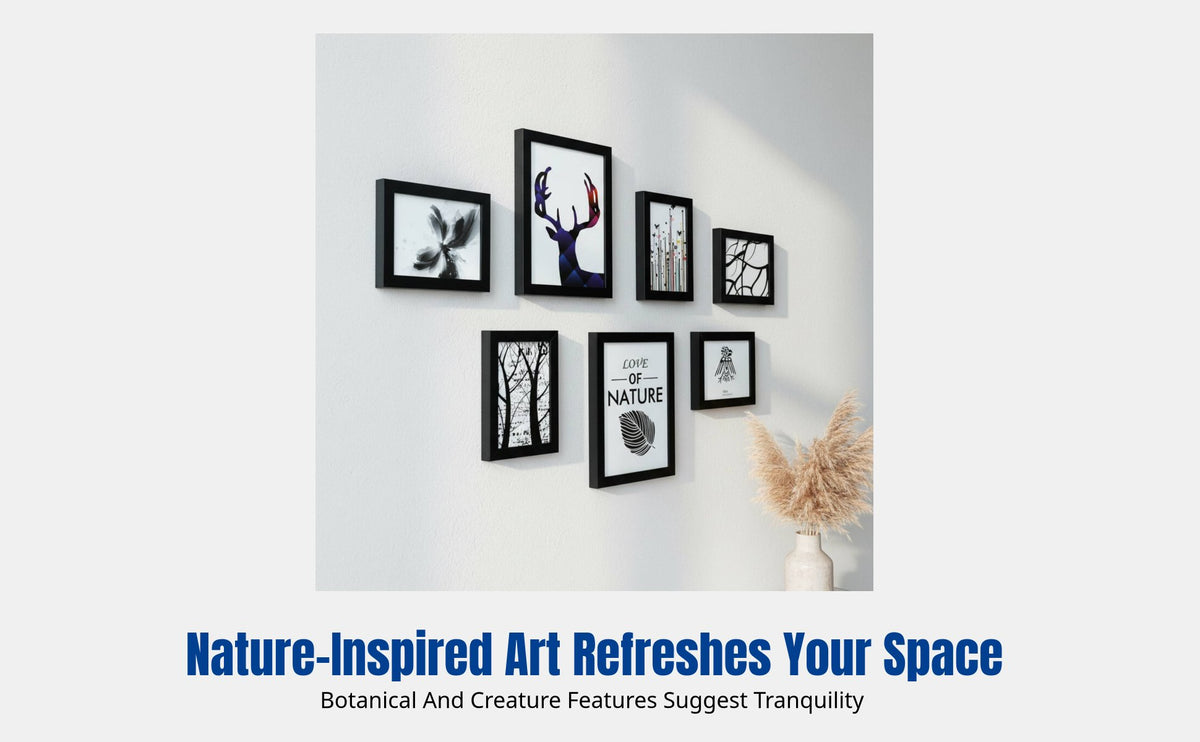 Nordic Wall Picture Frame, Creative Photo Wall, No-Drill Hanging for Living Room Decor
