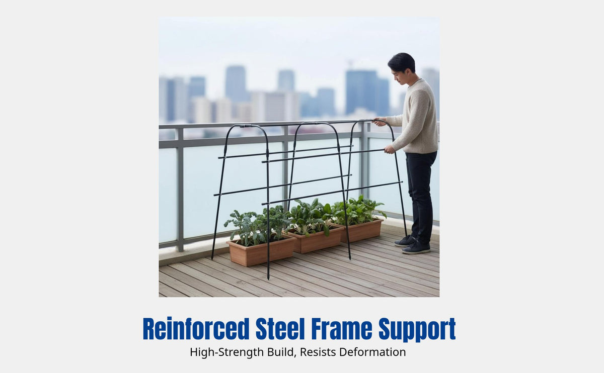 Plant Greenhouse Winter Insulation Cover, Home Garden Warming House, Thick Steel Frame, Freeze Protection, Balcony Outdoor Use