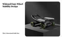 Four-Wheel Ab Wheel, Automatic Return, Multi-Functional, Home Gym, 2025 Enhanced, Unisex, Abdominal Strength Training