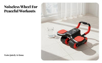 4-Wheel Ab Wheel, Automatic Return, Smart Counter, Quiet Exercise Wheel for Home Gym