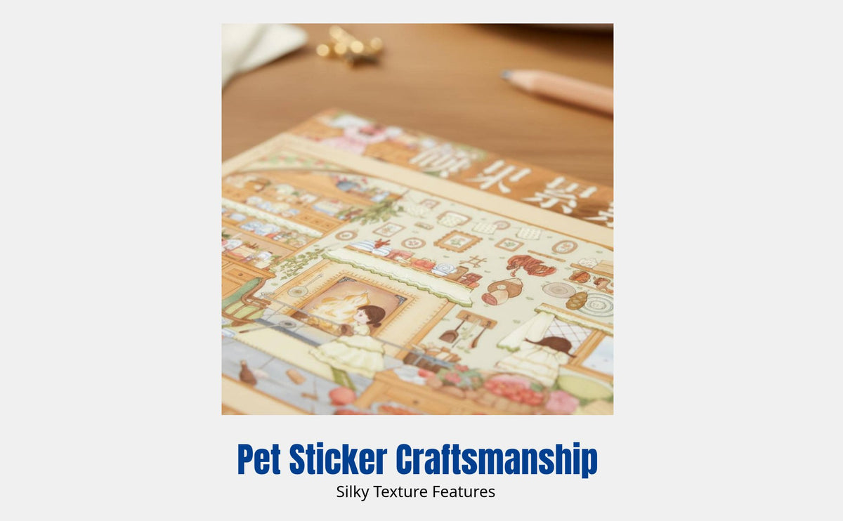 3D Scenery Sticker, Autumn Harvest Series, DIY Miniature Scene, Hand-Drawn PET, Large