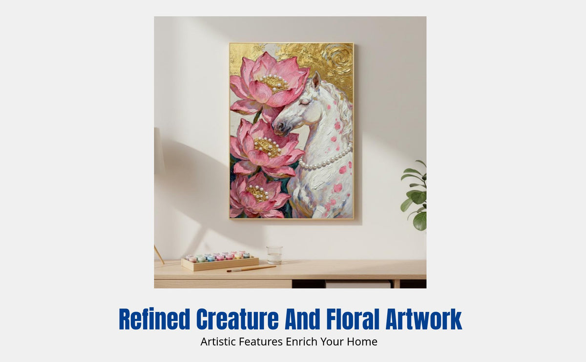 Horse Zodiac Paint by Numbers, DIY Acrylic Painting Kit for Adults, Handmade Decorative Canvas Art