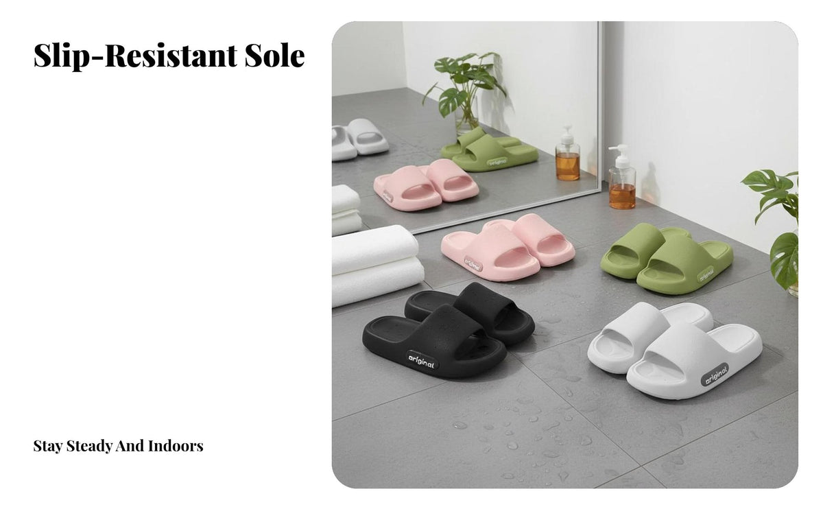 Soft foam house shoes, Indoor Anti-Slip Thick Sole, Couple Home Bathroom Sandals, Random Color