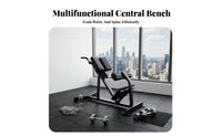 Adjustable Roman Chair, Abdominal 6-Level Commercial exercise Bench, Thick pad, Home Gym