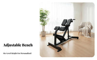 Adjustable Roman Chair, Abdominal 6-Level Commercial exercise Bench, Thick pad, Home Gym