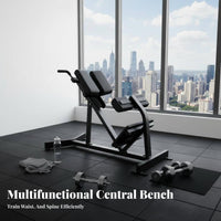 Adjustable Roman Chair, Abdominal 6-Level Commercial exercise Bench, Thick pad, Home Gym