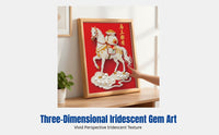 Bead Pattern Painting, Large Crystal Sticker Art, Kids DIY Craft, Horse Theme, New Year Gift