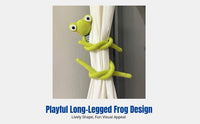 Crochet Frog Plush, Handmade Long-Legged Toy, DIY Bag Charm, Curtain Tieback, Creative Gift for Bestie