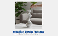 Ceramic Vase, Creative Twisted Design, Water Cultivation, Home Decor, Living Room, Housewarming Gift