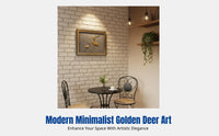 Modern Minimalist Meter Box Art, Deer Design, Framed Cover for Living Room Wall