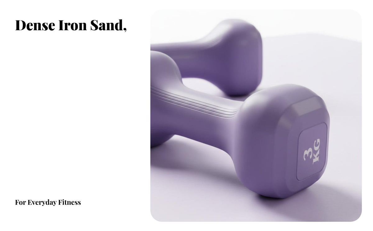 Women's Dumbbell, Home Fitness, PVC firm Bone Dumbbell, upper limb Slimming, Comfortable Grip