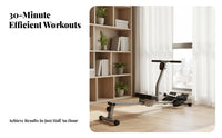 Foldable Rowing Machine, Hydraulic Resistance, Home Fitness Equipment, Silver, Space-Saving Design, Supports up to 120kg