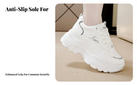 Dad shoes, Genuine Leather, elevated Height Increasing, Non-Slip, adaptable, Women's everyday Shoes