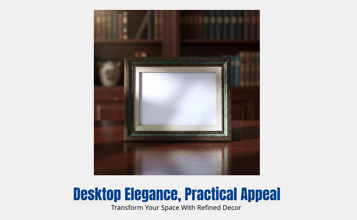 Vintage resin picture frame, European regal design, Desktop display, Antique finish