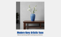 Modern Chinese Ceramic Flower Vase, Jingdezhen Handmade Pot, Luxury Countertop Art, Vintage Design, Random Pattern