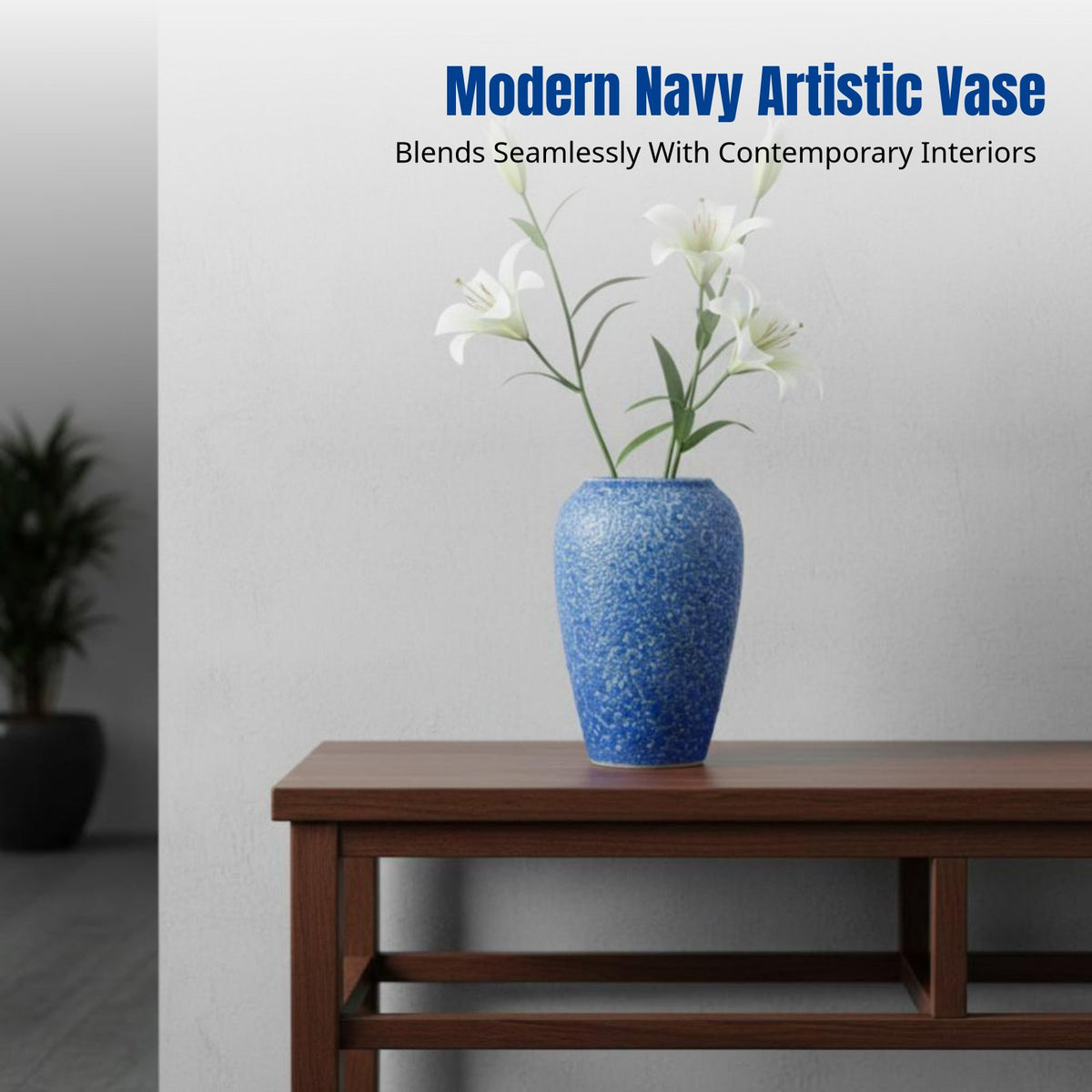 Ceramic Vase, Jingdezhen Handmade, Modern Oriental Decor, Luxury Countertop Pot