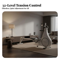 Folding Smart Rowing Machine quiet Home Fitness Rower, Adjustable tension Display