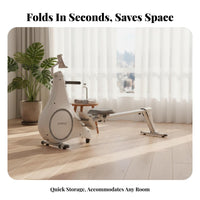 Folding Smart Rowing Machine quiet Home Fitness Rower, Adjustable tension Display