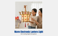 Handheld Lantern, DIY Lantern Kit, Children's Hand-Painted Craft, Traditional Wooden Frame, Battery Powered, Holiday Decoration