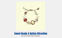 Colorful Beaded Bracelet, Handmade Button, Fruit Inspired, Cute Sweet Lively Design, 2025 New