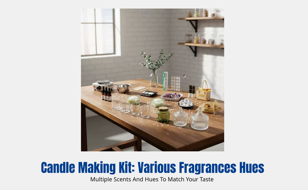 DIY Scented Candle Kit, Soy Wax, Complete Tools, Glass Jar, Group Activity, Gift