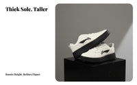 Women's athletic shoes, relaxed Board Shoes, Thick Sole Height Increasing, Low Top, adaptable cream Shoes, 2025 Winter New design