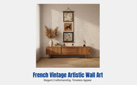 French Vintage Art Wall Decor, Canvas Hanging Painting for Living Room, Landscape Scroll for Entryway, Dining Room