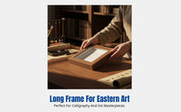 Blank Calligraphy Frame, Modern Rectangular Wall Frame, Wood Grain Finish