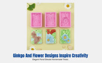 Ginkgo Leaf Flower Pattern Food Grade Pastry Mold, DIY Chocolate Plaster Decor