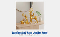 Fortune Deer Resin Figurine, Creative Deer Sculpture, Decorative Accent for Living Room, TV Stand, Entryway, Housewarming Gift