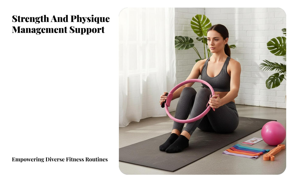 Pilates stretch Ring Set, 12-Piece Fitness Kit, Latex elastic Bands, Exercise sphere, Gliding Discs, Multi-Color Random