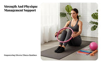 Pilates stretch Ring Set, 12-Piece Fitness Kit, Latex elastic Bands, Exercise sphere, Gliding Discs, Multi-Color Random