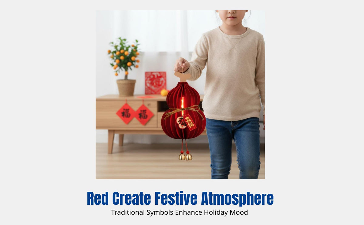 New Year Lantern, Kids DIY Handheld Hexagonal Lantern, Holiday Decoration, Fabric
