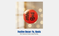 New Year Red Crepe Paper Lantern, Festive Decoration for Mall, Home, Shop