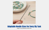 Side-Hanging Beading Needle, ultra-fine stainless steel, threadless design for DIY bracelet, embroidery, handcraft