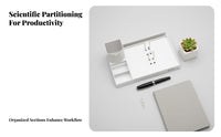 Desk Calendar Stand, Multifunctional Organizer with Pen Holder, Modern Minimalist Office Desktop Accessory