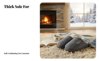 Large Size house shoes for Men, 2025 New Indoor Plush Warm Non-Slip Odor-Resistant House Shoes