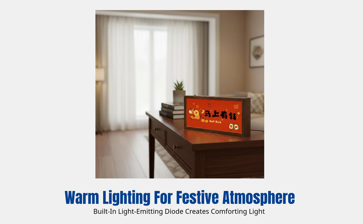 Illuminated picture frame, Rectangular Light Up Decor, Modern desktop accent for entryway, Birthday Gift