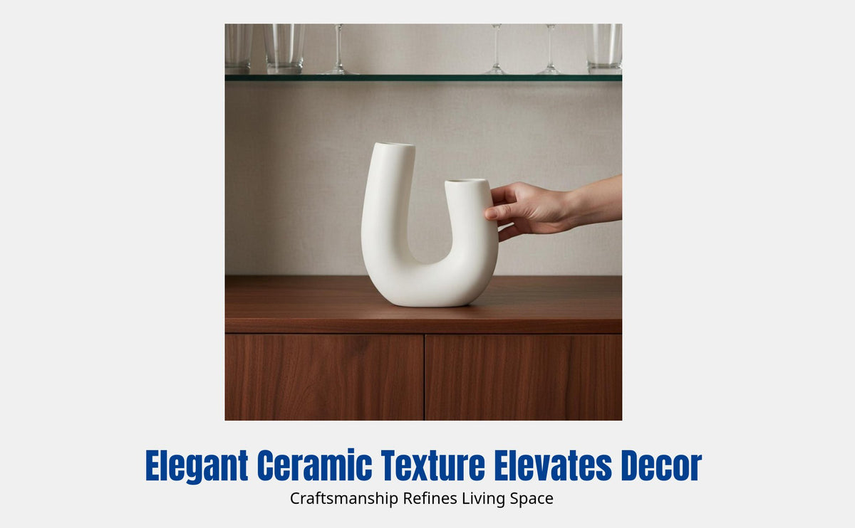 Modern Minimalist Ceramic Figurine, Artistic Decor for Living Room, Wine Cabinet
