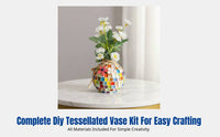 Tessellated Vase DIY Kit, Handmade Craft Set, Creative Gift for Kids, School Art
