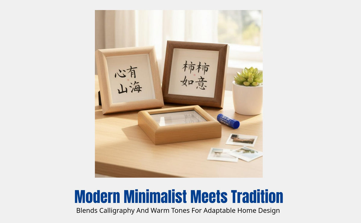 3D Hollow Square Picture Frame, MDF, Minimalist Desktop Display, DIY Wall Frame